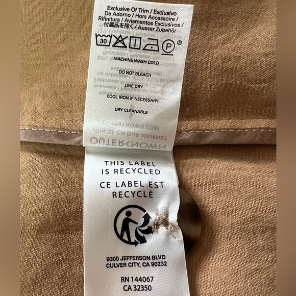 NWOT Outerknown Baker Trench Coat Sandy Size Small - Picture 12 of 12